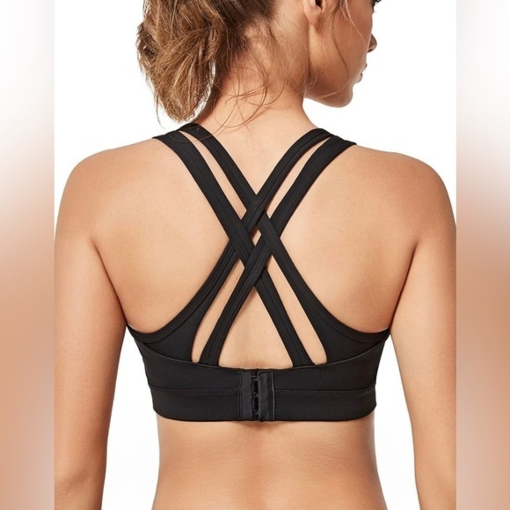 NWT Yvette Sports Bra Criss Cross Back Running Bra for Plus Size Sz XL+ - Picture 4 of 11